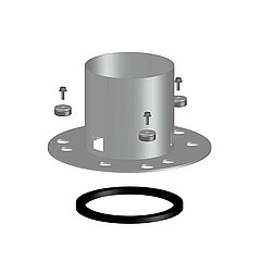 LORO-X 14509.100X retention unit without strainer basket made of stainless steel for series 84 main drainage DN 100