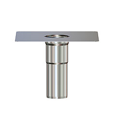 LORO-X 12101.070X Light sub-unit stainless steel adhesive flange for liquid plastic and bituminous sheeting vertical DN 70