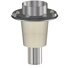 LORO-X 21932.050X LORO-DRAINJET Basic unit for emergency drainage Clamping flange vertical Weir 55 mm DN50