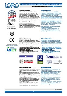 LORO-X Stahlabflussrohre: Systembeschreibung 07.10.2008 – Titelseite (PDF)