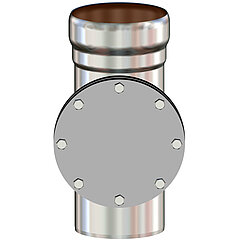 LORO-X 00552.200X cleaning pipe opening with flange PN 6 and flange gasket DN 200