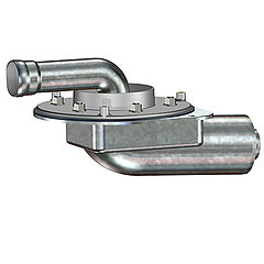 LORO-X 13613.100X parapet drain with deflector bend with weir Emergency drainage, lateral DN 100