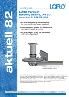 Series 82 LORO-scupper balcony drainage