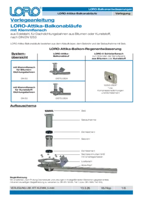 Installation guide parapet balcony drains PDF