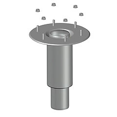 LORO-X 21997.070X LORO-Brandschuzt lower part with factory fire protection DN 70
