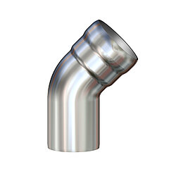 LORO-X 5.352.080C LORO-XCL bend with narrow radius 1.4404 45 degrees DN 80
