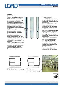 LORO-X Stahlabflußrohre 31.07.2008 – Titelseite (PDF)