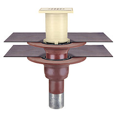 LORO-X 16288.070X balcony direct drain, two-part without insulation End grating DN 70