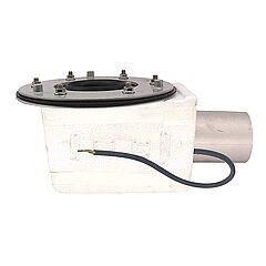 LORO-X 21916.070X LORO-DRAINLET basic unit made of stainless steel with lateral clamping flange with heat insulation and heating DN 70