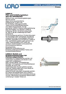LORO-X Füll- und Entlüftungsleitungen 06.08.2008 – Titelseite (PDF)