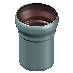 LORO-X 08019.080X connection piece with short socket and reduced insertion end DN 80