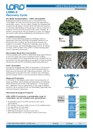 LORO-X sustainability