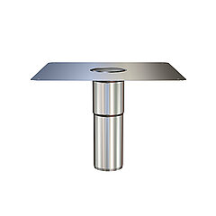 LORO-X 12101.080X Light sub-unit stainless steel adhesive flange for liquid plastic and bituminous sheeting vertical DN 80