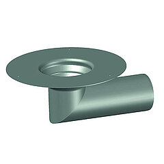 LORO-X 17135.100A LORO roof outlet alu without insulation 3 degrees DN 100