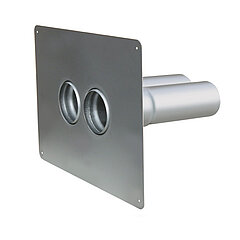 LORO-X 13072.070X VARIO upstand spout with adhesive flange for bending on site with double pipe DN 70 made of stainless steel 1.4301