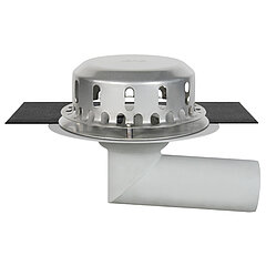 LORO-X 17131.100A LORO roof outlet aluminium one-piece without insulation 3 degrees DN 100