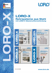 LORO-X Rohrsysteme aus Stahl, mit LORO-X Steckmuffenverbindung