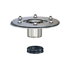 LORO-X 20446.050X top-mounted element with clamping flange series V-KL two-piece design DN 50