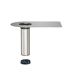 LORO-X 20462.050X add-on element with edged adhesive flange variable 300 mm spigot 270 mm DN 50