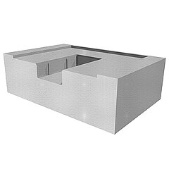 LORO-X 01318.000X LORO-Wermmmblock Series 43 for single drain with shallow inlet depth