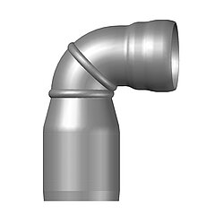 LORO-X 5.501.BA0C LORO-XCL elbow reduced 1.4404 90 degrees DN 50/40