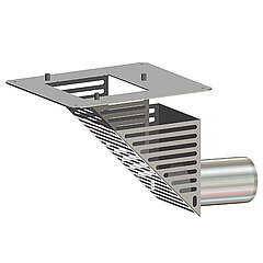 LORO-X 19497.100X sieve insert with variable height compensation 221-300 mm DN 100 made of stainless steel