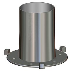 LORO-X 19992.070X LORO loose flange with damming element for DL DJ DN 70 Bolt circle 180 mm Specify height