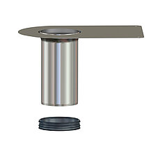LORO-X 20462.100X surface-mounted element with edged adhesive flange variable 300 mm spigot 270 mm DN 100
