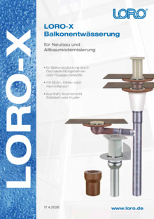 LORO-X Balkonentwässerung