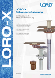 LORO-X Balkonentwässerung