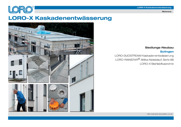 PDF referenca kaskadni odvod naselje Solingen LORO-X