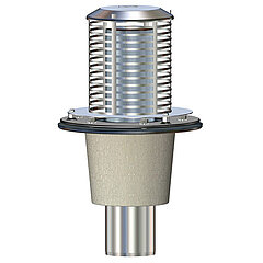 LORO-X 21126.100X LORO-DRAINLET Emergency drain for inverted roof with clamping flange screen unit 210 mm DN 100