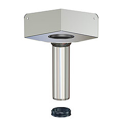 LORO-X 20455.050X Surface-mounted element with corner flange 270 mm long Series V-AK DN 50