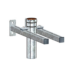LORO-X 82654.070X downpipe support with fixing bracket and sound insulation DN 70