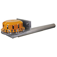 LORO-X 01373.070X LORO-RAINSTAR stainless steel parapet emergency drain series 79(RB) with clamping flange for plastic gravity flow DN 70