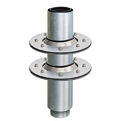 LORO-X 21821.070X LOROFLEX roof duct two-piece with two clamping and sliding flanges DN 70