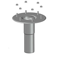 LORO-X 21971.070X LORO-DRAINJET base unit made of stainless steel with clamping flange without heat insulation DN 70