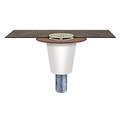LORO-X 15371.050X balcony drain, vertical, one-piece with insulation DN 50