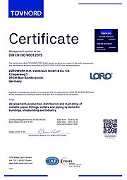TÜV NORD certificate DIN EN ISO 9001 (English) – Cover page (PDF)