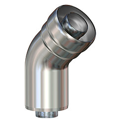 LORO-X 13532.100X double pipe bend 45 degrees DN 100/50 for main-emergency combination drain