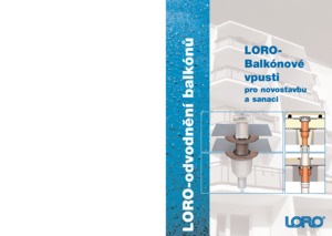 LORO-X Catalog: LORO-X Drainage systems for Balconies and Terraces