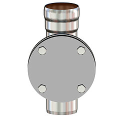 LORO-X 00552.070X cleaning pipe opening with flange PN 6 and flange seal DN 70