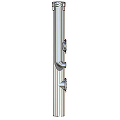 LORO-X 13503.100X double pipe standpipe 2 cleaning openings and high performance safety rim cover 1000mm DN100/50