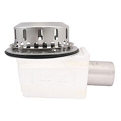 LORO-X 21515.070X LORO-DRAINLET drain made of stainless steel with one-piece lateral clamping flange with water insulation DN 70