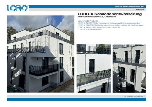 PDF referenca kaskadni odvod stambena zgrada Offenbach LORO-X