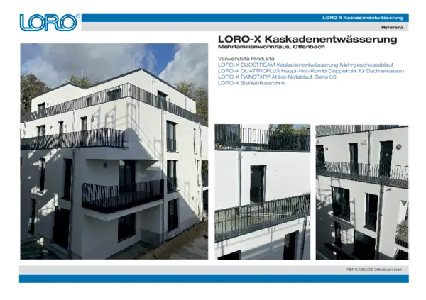 PDF Referenz Kaskadenentwässerung Mehrfamilienhaus Offenbach LORO-X