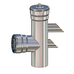 LORO-X 13519.DBBX branch with spout and plug DN 100/50/50