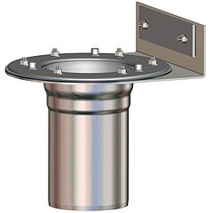 LORO-X 21824.150X LORO-pipe penetration with backsplash one-piece without insulation vertical with clamping flange for plastic DN 150