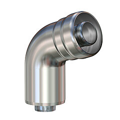 LORO-X 13531.100X double pipe bend 70 degrees DN 100/50 for main emergency combination drain
