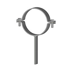 LORO-X 00970.070X pipe clip with weld-on web DN 70